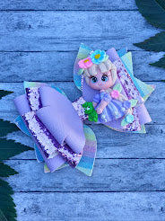 Handcrafted Pastel Princess Bow - A Whimsical Accessory for Little Girls